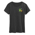 thumbnail image 1 of Dr. Seuss The Grinch - Little Grinch - Enjoying Snowflakes - Women's Short Sleeve Graphic T-Shirt, 1 of 4