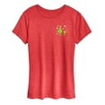 thumbnail image 1 of Dr. Seuss The Grinch - Little Grinch - Enjoying Snowflakes - Women's Short Sleeve Graphic T-Shirt, 1 of 4