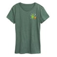 thumbnail image 1 of Dr. Seuss The Grinch - Little Grinch - Enjoying Snowflakes - Women's Short Sleeve Graphic T-Shirt, 1 of 4
