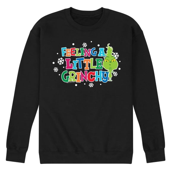 Dr. Seuss The Grinch - Little Grinch - Feeling A Little Grinchy - Men's Crew Neck Fleece Pullover