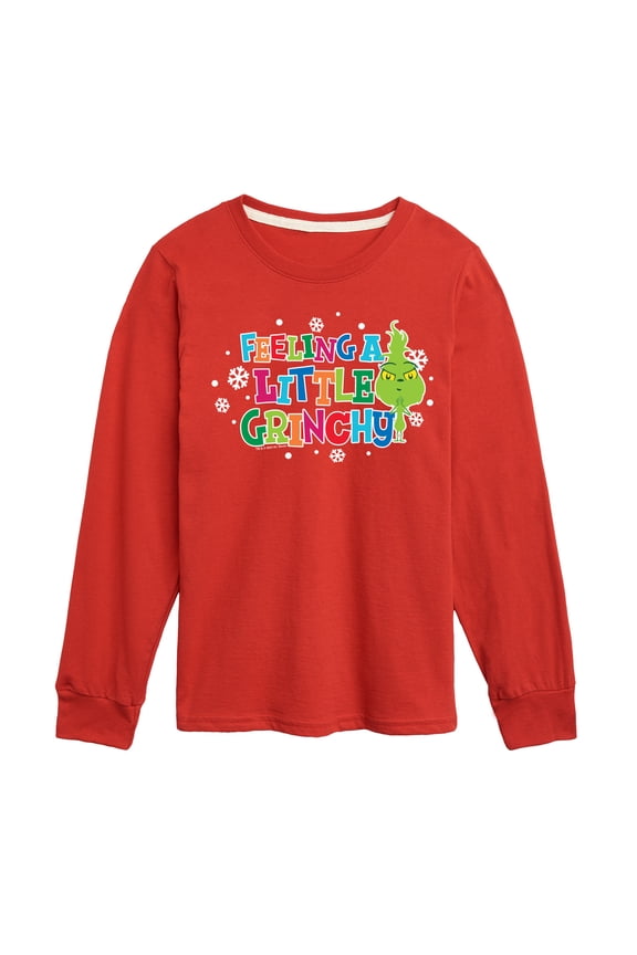 Dr. Seuss The Grinch - Little Grinch - Feeling A Little Grinchy - Toddler & Youth Long Sleeve Graphic T-Shirt
