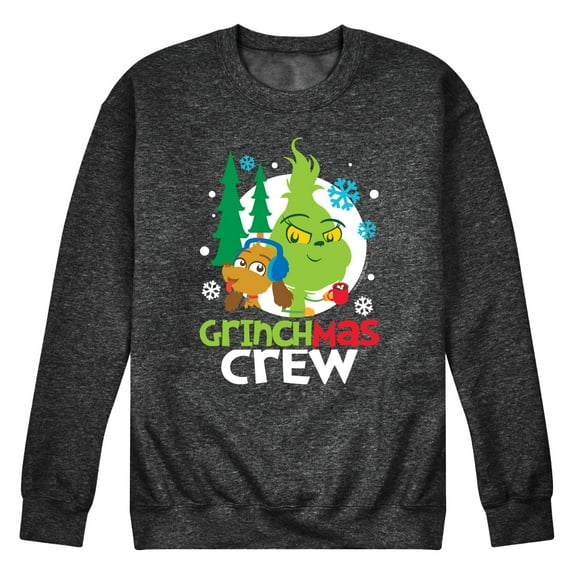 Dr. Seuss The Grinch - Little Grinch - Grinchmas Crew - Men's Crew Neck Fleece Pullover