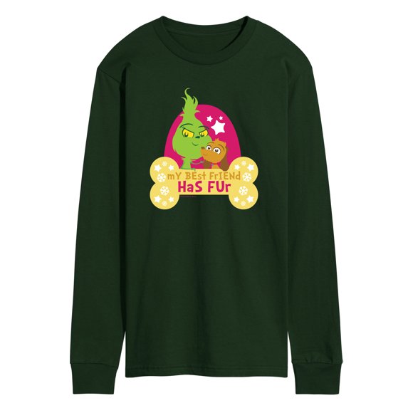 Dr. Seuss The Grinch - Little Grinch - My Best Friend Has Fur - Men's Long Sleeve T-Shirt