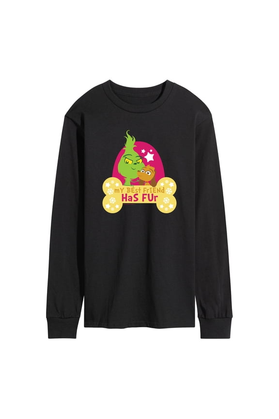 Dr. Seuss The Grinch - Little Grinch - My Best Friend Has Fur - Men's Long Sleeve T-Shirt