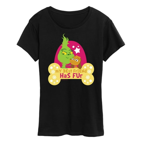 Dr. Seuss The Grinch - Little Grinch - My Best Friend Has Fur - Women's Short Sleeve Graphic T-Shirt