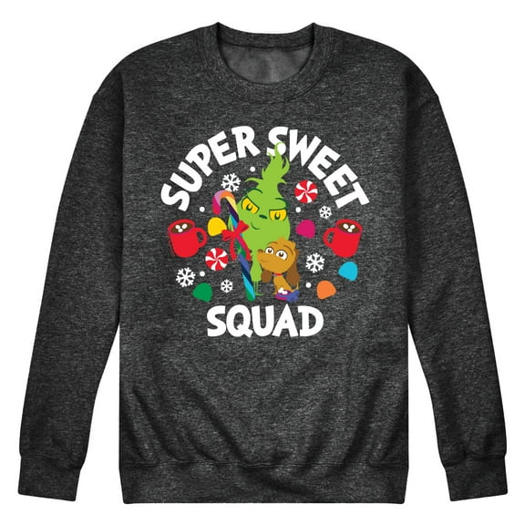 Dr. Seuss The Grinch - Little Grinch - Super Sweet Squad - Men's Crew Neck Fleece Pullover