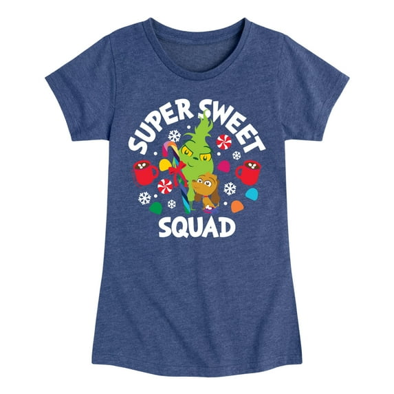 Dr. Seuss The Grinch - Little Grinch - Super Sweet Squad - Toddler & Youth Girls Short Sleeve Graphic T-Shirt