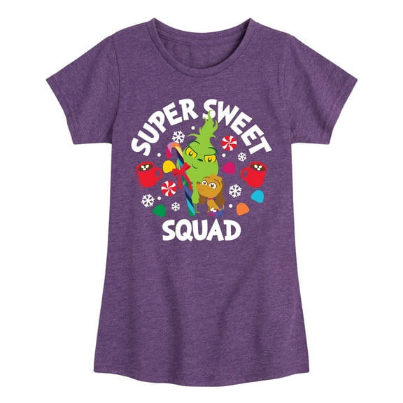 Dr. Seuss The Grinch - Little Grinch - Super Sweet Squad - Toddler & Youth Girls Short Sleeve Graphic T-Shirt