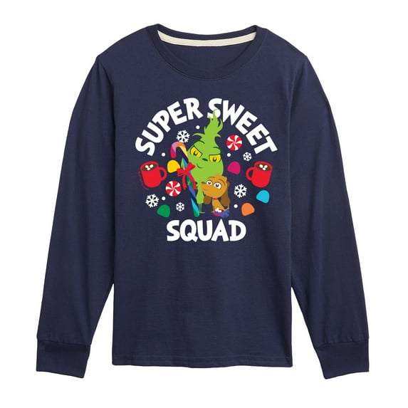 Dr. Seuss The Grinch - Little Grinch - Super Sweet Squad - Toddler & Youth Long Sleeve Graphic T-Shirt