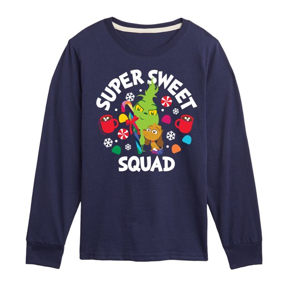 Dr. Seuss The Grinch - Little Grinch - Super Sweet Squad - Toddler & Youth Long Sleeve Graphic T-Shirt