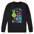 thumbnail image 1 of Dr. Seuss The Grinch - Little Grinch - Want Your Presents Not Presence - Men's Crew Neck Fleece Pullover, 1 of 4