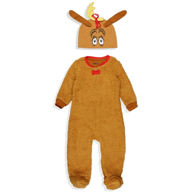Dr. Seuss The Grinch Matching Family Costume Pajama Fleece Union Suit ...
