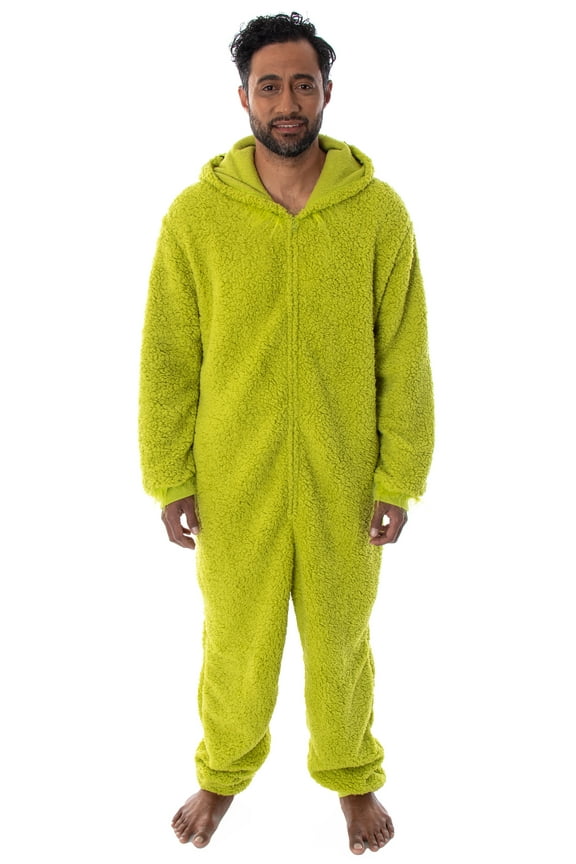 Dr. Seuss The Grinch Who Stole Christmas Matching Family Costume Pajama Sherpa Union Suit - Adult, Child, Toddler, Pets