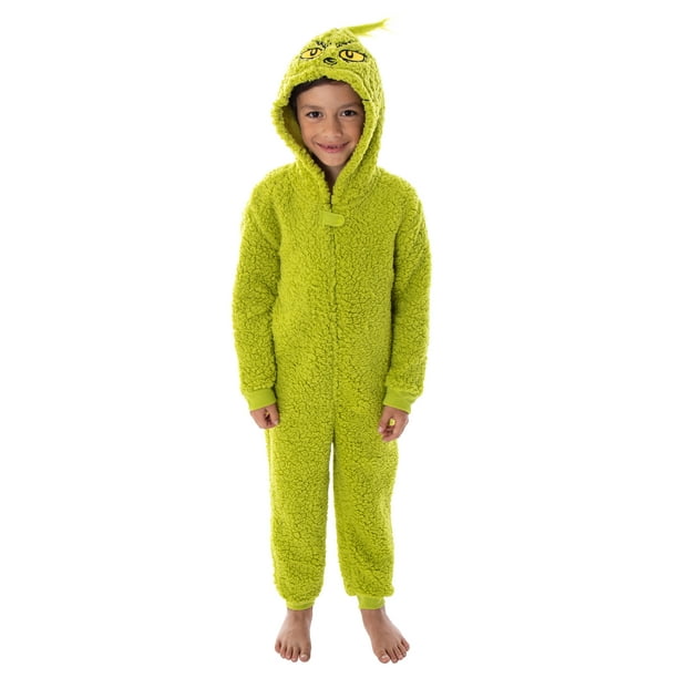 Dr. Seuss The Grinch Matching Family Costume Pajama Union Suit for Kids ...