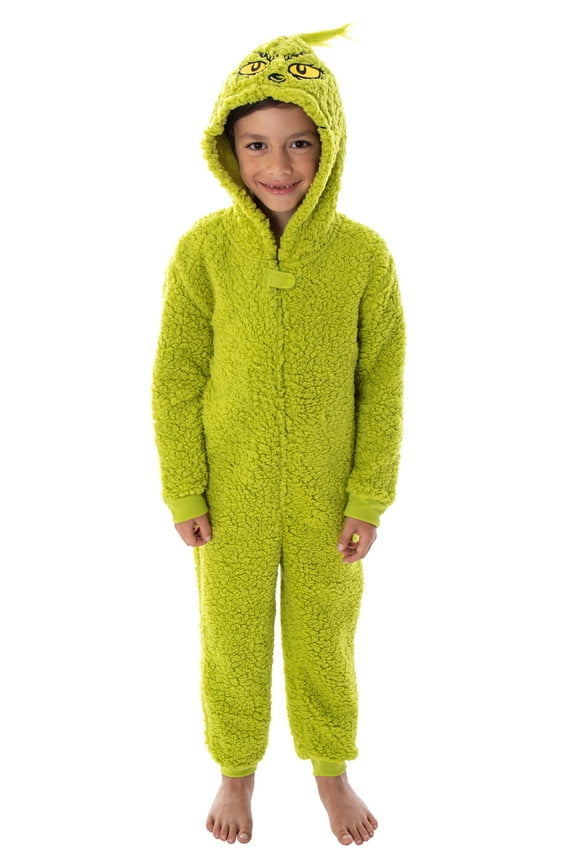 Dr. Seuss The Grinch Matching Family Costume Pajama Union Suit for Kids (8)