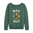 thumbnail image 1 of Dr. Seuss - The Grinch Max Is My Boo - Women's Lightweight French Terry Long Sleeve Shirt, 1 of 5