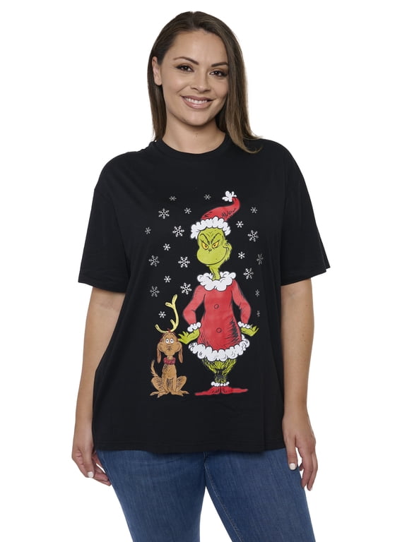 The Grinch & Max T-Shirt Women's Plus Size Christmas