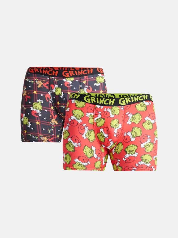 The Grinch Men’s Boxer Briefs, 2-Pack, Sizes S-XL