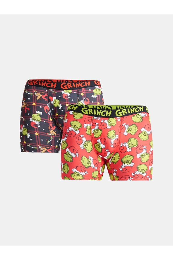 The Grinch Men’s Boxer Briefs, 2-Pack, Sizes S-XL