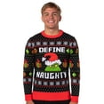 thumbnail image 1 of Dr. Seuss The Grinch Men's Define Naughty Fair Isle Holiday Ugly Christmas Sweater, 1 of 7