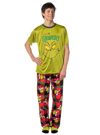 The Grinch Universal Studios Parks Green Face Plaid Mens Pajamas Pants With  Pockets – Hedgehogs Corner