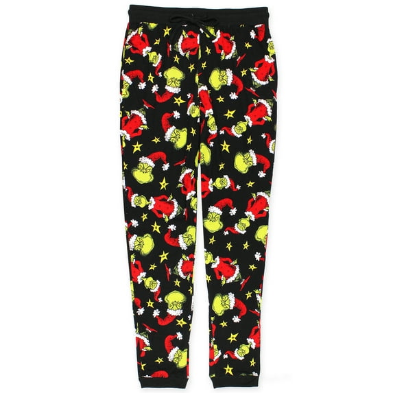 Dr. Seuss The Grinch Mens Holiday Jogger Lounge Pajama Pant MF20292PT