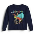 thumbnail image 1 of Dr. Seuss The Grinch Long Sleeve Graphic Christmas T-Shirt for Little & Big Boys, Crewneck Holiday Tee (Sizes 4-20), 1 of 5