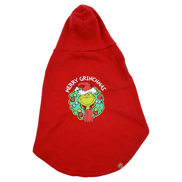 Seuss' The Grinch Merry Grinchmas Holiday Pet Hoodie for Dogs