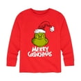 thumbnail image 1 of Dr. Seuss - The Grinch Merry Grinchmas - Toddler And Youth Long Sleeve Graphic T-Shirt, 1 of 4