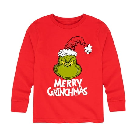 Dr. Seuss - The Grinch Merry Grinchmas - Toddler And Youth Long Sleeve Graphic T-Shirt