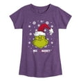 thumbnail image 1 of Dr. Seuss - The Grinch Naughty Or Nice - Toddler And Youth Girls Short Sleeve Graphic T-Shirt, 1 of 5