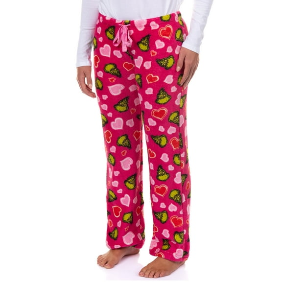 Dr. Seuss The Grinch Pajama Pants Women's Growing Hearts Lounge Bottoms Sleepwear