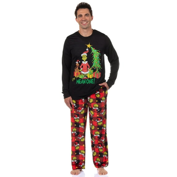 Dr. Seuss The Grinch Pajamas Buffalo Plaid Holiday Matching Family Sleepwear