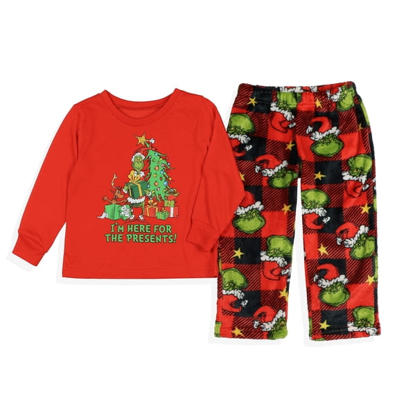 Dr. Seuss The Grinch Pajamas Buffalo Plaid Holiday Matching Family Sleepwear