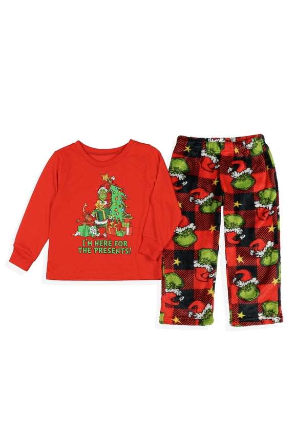 Dr. Seuss The Grinch Pajamas Buffalo Plaid Holiday Matching Family Sleepwear