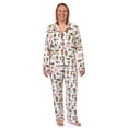 thumbnail image 1 of Dr. Seuss The Grinch Pajamas Women's Velveteen Notch Collar Adult 2 Piece Sleep Set, 1 of 6