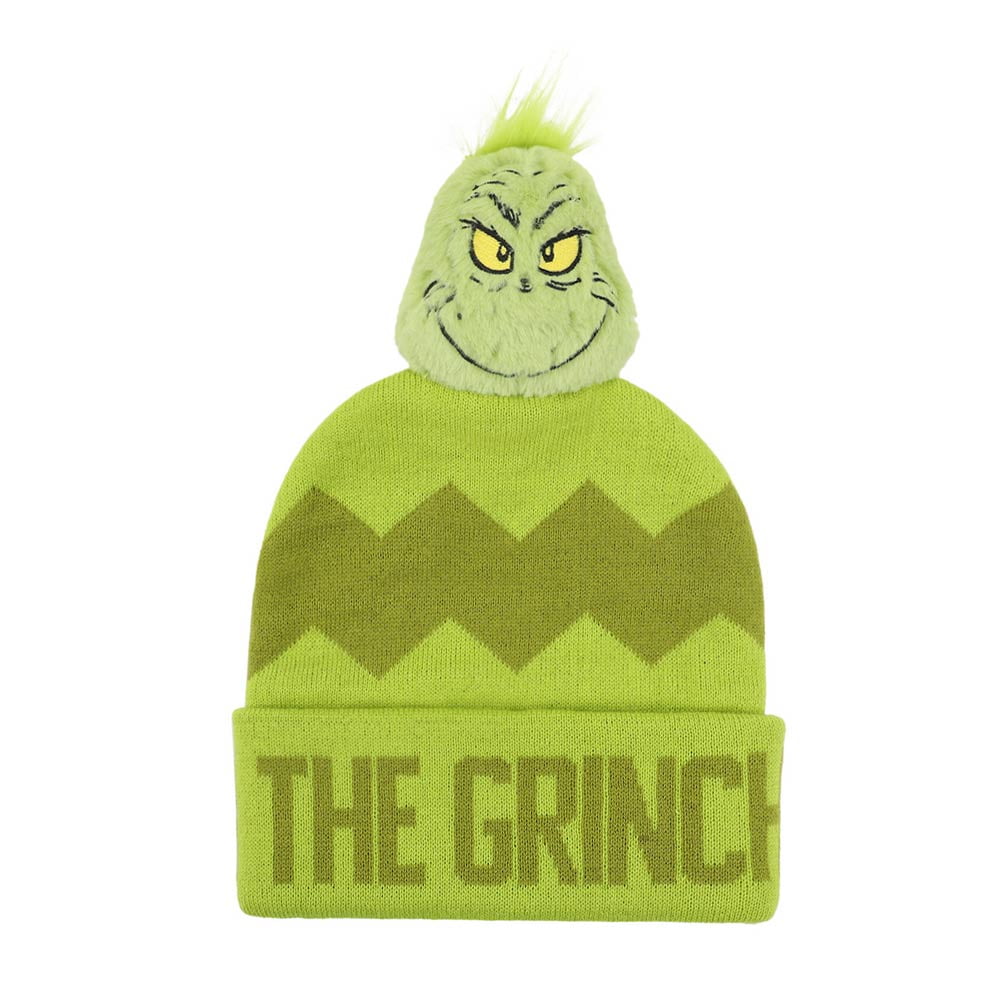 Seuss The Grinch Plush 3D Cuff Beanie Walmart Business Supplies