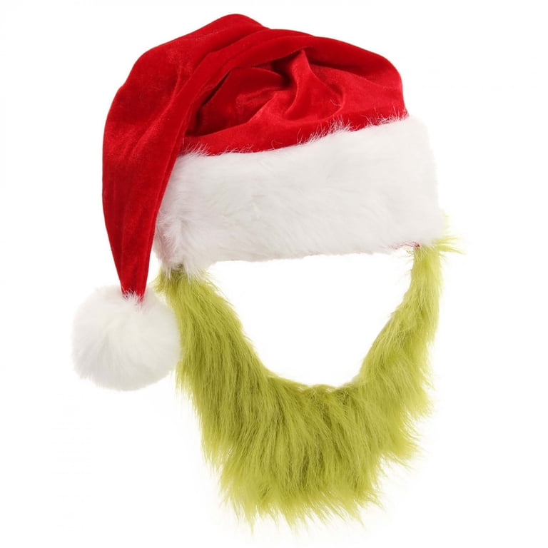 Dr. Seuss The Grinch Plush Hat with Beard for Adults and  display picture 3