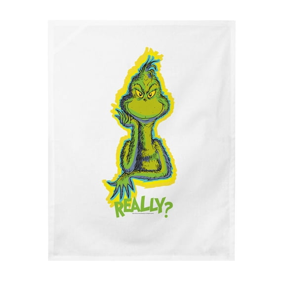 Dr. Seuss' The Grinch "Really" Cotton Dish Towel (19 x 25 inches)