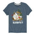 thumbnail image 1 of Dr. Seuss - The Grinch Sleigh'n It - Toddler And Youth Short Sleeve Graphic T-Shirt, 1 of 5