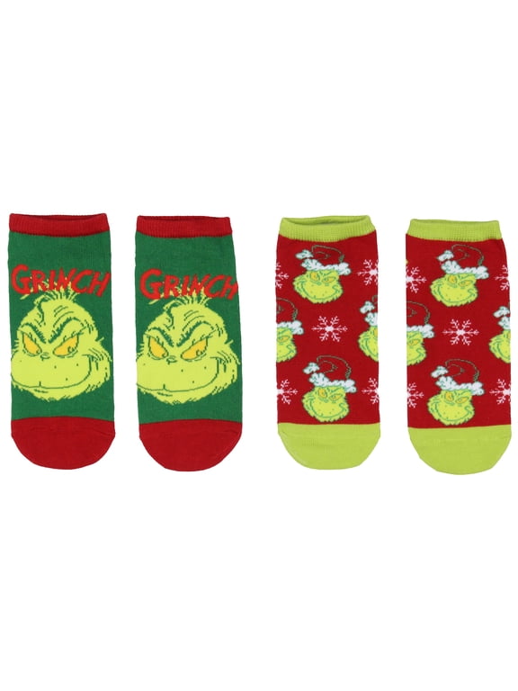 Socks Adult Christmas Holiday No-Show Ankle Socks 2 Pairs For Women or Men