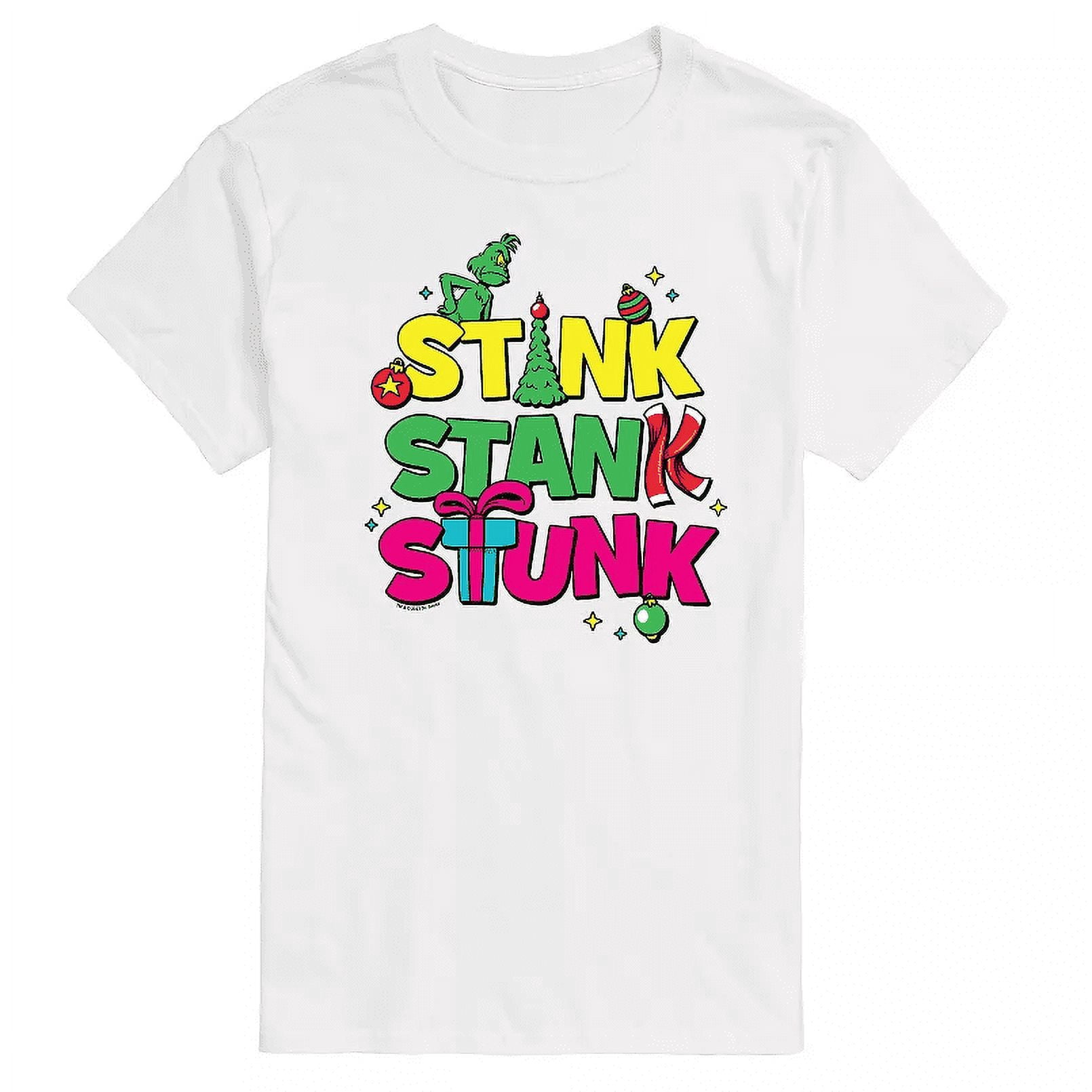 Dr. Seuss The Grinch 3-Piece Pajama Set - Fleece Pants, Tee & Socks, 'Stink, Stank, Stunk!' Holiday PJS