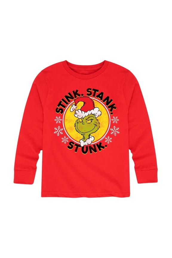 Dr. Seuss - The Grinch Stink Stank Stunk - Toddler And Youth Long Sleeve Graphic T-Shirt