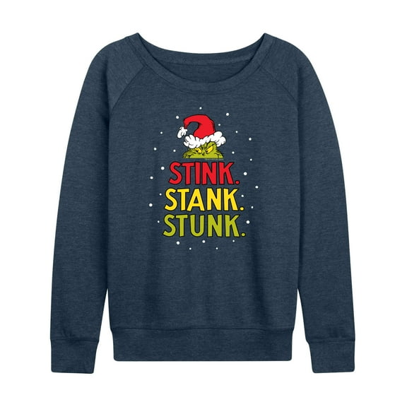 Dr. Seuss - The Grinch Stink Stank Stunk - Women's Lightweight French Terry Long Sleeve Shirt