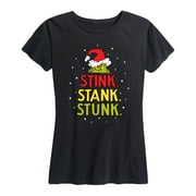 DR. SEUSS' THE GRINCH Dr. Seuss - The Grinch Stink Stank Stunk - Women's Short Sleeve Graphic T-Shirt