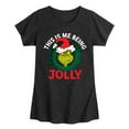 thumbnail image 1 of Dr. Seuss - The Grinch This Is Me Being Jolly - Toddler And Youth Girls Short Sleeve Graphic T-Shirt, 1 of 5