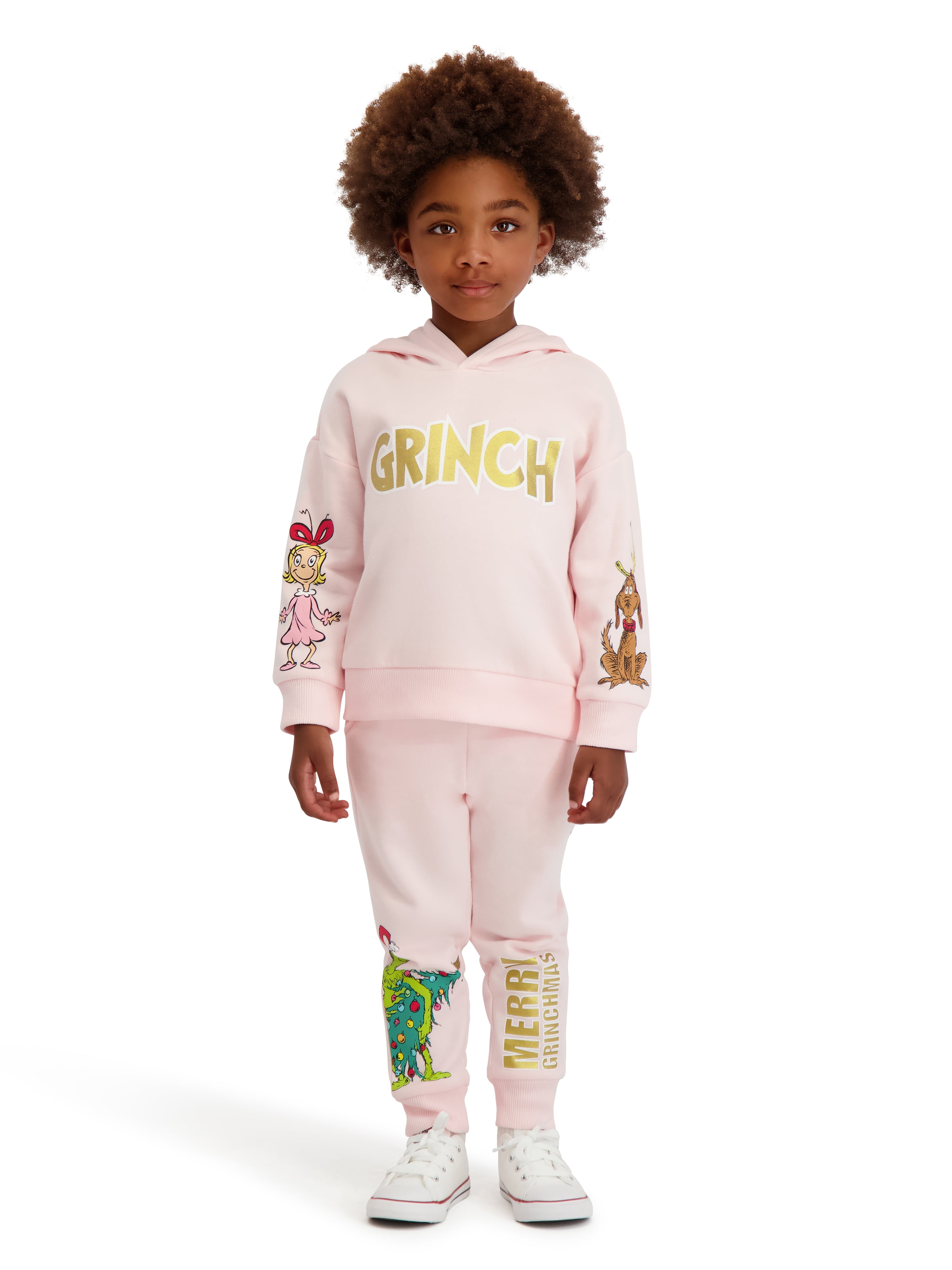 Dr. Seuss The Grinch Toddler Girl Sweatshirt and Jogger Set, Sizes 2T-5T