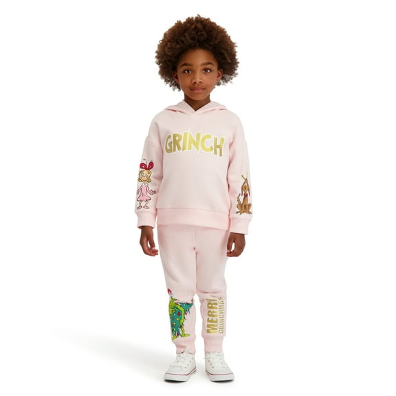 Dr. Seuss The Grinch Toddler Girl Sweatshirt and Jogger Set, Sizes 2T-5T