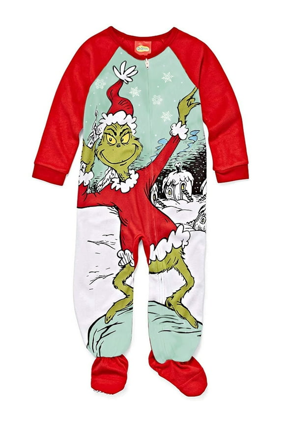 The Grinch Toddler Infant Christmas Footed Blanket Sleeper Pajamas K205005SE