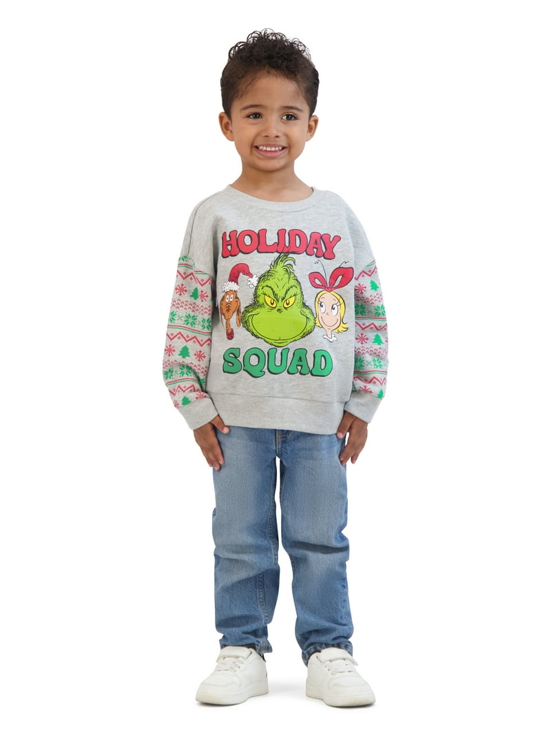 Seuss The Grinch Toddler Long Sleeve Sweatshirt, Sizes 12M-5T